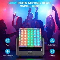 UKING 200W Moving Head Wash Light Led Disco Stage Matrix Strobe Moving Head Light Led Strobe Wall Washer Lights