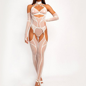 Conjunto de Lencería Íntima de 4 Piezas, Estilo Moderno y Cómodo, con Transparencias y Ajustes, para Primavera - Product Image 3