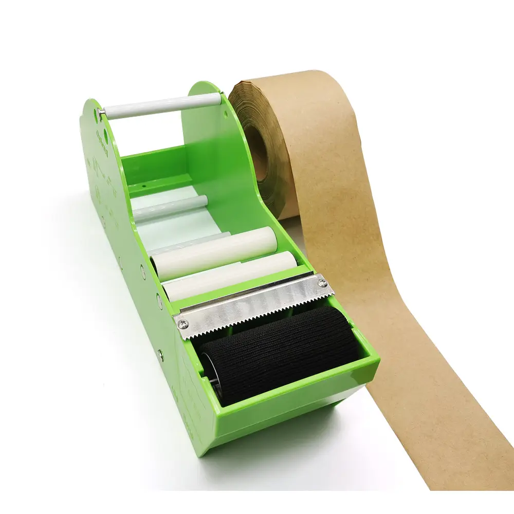 Máquina de corte de cinta de papel kraft activado por agua, dispensador manual de cinta adhesiva de goma para agua húmeda