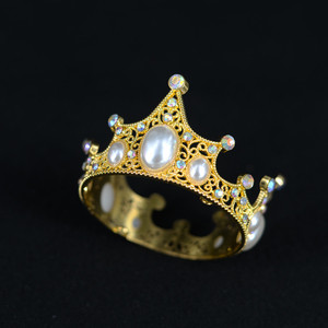 Venta al por mayor pastel de cumpleaños niños flores de cumpleaños corona de cristal <span class=keywords><strong>mini</strong></span> corona de rey - Product Image 2