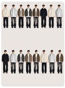 H5417 New Arrivals Custom Heavyweight 420g <b>Fleece</b> <b>Liner</b> Zipper Hoodies Plain Oversized Zip up Hoodies - Product Image 6