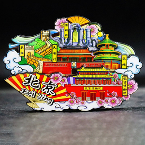 Wooden Epoxy Fridge Magnet 3D City Travel Souvenir Eco-Friendly Strong Magnetic Refrigerator <b>Sticker</b> Home Decor Gift Custom - Product Image 1