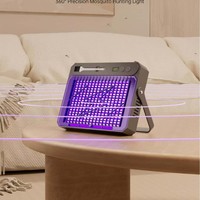 360 °   Lampe anti-moustiques de précision rechargeable UV, tapette électrique anti-insectes double usage (suspendue et sur pied)