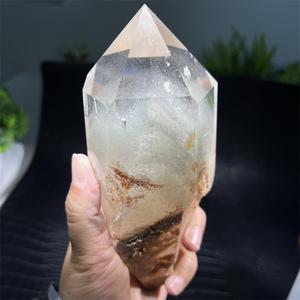 Tour de cristal de quartz fantôme blanc de <span class=keywords><strong>montagne</strong></span>, naturel, poli à la main, multicouche, de qualité supérieure, pour la guérison, la décoration intérieure et la <span class=keywords><strong>méditation</strong></span> - Product Image 5