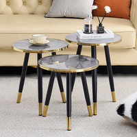 Großhandel Moderner Minimalistischer Couchtisch mit Metallbeinen Hochwertiger Mobiler Wohnzimmer-Schlafzimmer-Möbel für Kleine Apartments