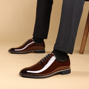 Scarpe Oxford da uomo in stile britannico 20226, eleganti e formali, con suola morbida e punta quadrata - Scarpe da <span class=keywords><strong>sposo</strong></span> - Product Image 3