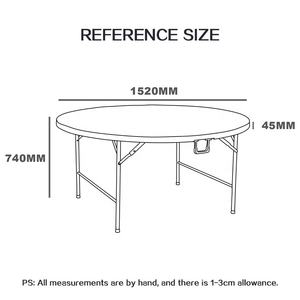 5 قدم 60 بوصة بيع بالجملة طوي مأدبة حفلة حفل زفاف 10 مقاعد طاولة كرسي في الهواء الطلق - Product Image 6