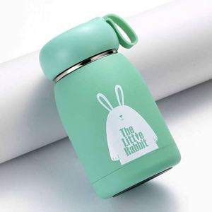 Cute Rabbit Design Stainless Steel Vacuum Thermos <b>Cup</b> With Digital Temperature Display For Children Travel Use - Product Image 4