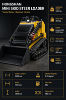 Nouvel Arrivage CE ISO EPA 55KW Moteur Diesel Chargeuse sur Chenilles Mini Chargeuse Compacte avec Godet, Grappin, Broyeur de Souches, Tarière et Chariot à Neige