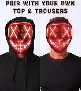 Máscara LED Purge Chainsaw, <span class=keywords><strong>Disfraz</strong></span> <span class=keywords><strong>de</strong></span> Halloween para <span class=keywords><strong>Hombre</strong></span>, Modos <span class=keywords><strong>de</strong></span> Iluminación, <span class=keywords><strong>Disfraz</strong></span> <span class=keywords><strong>de</strong></span> Moda 2024 - Product Image 5