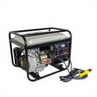 Machine à souder portable, puissance nominale 6 kW, générateur de soudage à essence, prix bas, moteur refroidi par air, réservoir de carburant de 25 L, écologique
