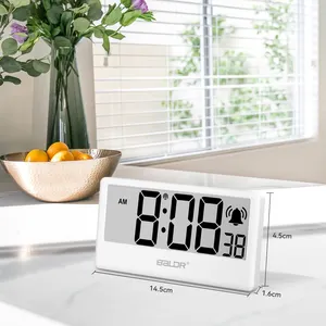 가정용 백라이트 카운트 다운 타이머 기능이있는 대형 디스플레이 알람 시계 고정밀 시계