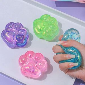 Juguete Blandito de Patas de Gato con Purpurina y Bolas de Azúcar, Antiestrés Sensorial para Adultos y Niños, Bolas de Levantamiento Lento Rellenas de Jarabe de Malta, Moldeables - Product Image 3