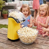 PC-1009 1040W Wadah PC Transparan dengan Sendok Mentega 15x23x31cm Pembuat Popcorn Udara Panas Rumahan