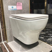 WC mural monobloc sans bride 180 mm avec chasse d'eau Tornado, pour hôtels et salles de bain, vente en gros