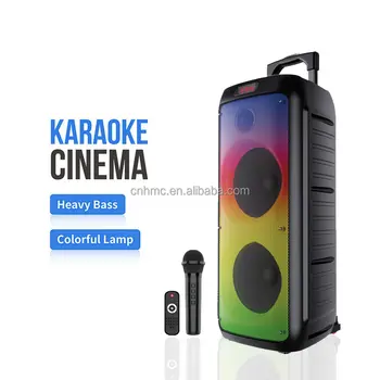 RGB Subwoofer Bluetooth Speaker HIFI Stereo Parlantes Home Theater Para Casa  Sound System Karaoke Speaker Wireless Microphone