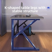 Ensemble table et chaise de bureau pour e-sport, modèle D-05, plateau rectangulaire en panneau de densité, assemblage requis, pour bureau, maison, étude