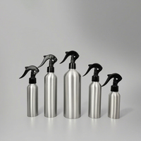 30ml 1oz 50ml 100ml bouteille de pompe de déclenchement de forme ronde en aluminium argenté en stock pour la vente