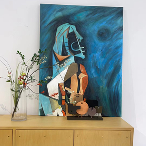 Peinture à l'huile abstraite personnalisable faite à la main, œuvres d'art sur mesure et décorations murales pour la maison, avec sujets Y009 P - Product Image 1
