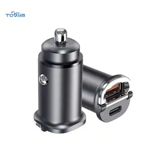 Adowarka-Adaptador de carga rápida para coche, dispositivo mini de alta potencia, 30w, PD, QC 3,0, puertos duales USB, superexquisito