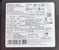 Démarreur progressif haute puissance 3RW4446-2BC44 E12 200kW pour moteur de pompe lourde avec limiteur de courant