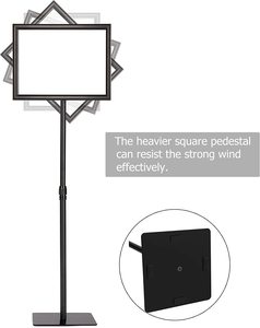 11x17 inch kim loại giữ dấu hiệu có thể điều chỉnh bệ Áp phích đứng với định hướng dọc cho <span class=keywords><strong>Menu</strong></span> hiển thị - Product Image 3