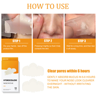 Eelhoe 10 patchs hydrocolloïdes pour le nez, masque nasal nettoyant et exfoliant, patch anti-points noirs