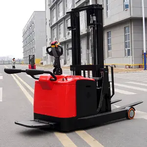 2ton standı sürücü hidrolik tam elektrikli palet istifleyici elektrikli Forklift istifleyici