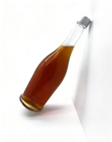 Bouteille à liqueur en verre transparent courbé de qualité supérieure, 700 ml, 750 ml, avec bouchon à vis, pour brandy, whisky, vodka, vente chaude