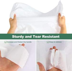 Biodegradable PE Heavy Duty Reusable T-Shirt Carry-Out <b>Packaging</b> <b>Bags</b> 19x10x32 for Supermarket & Grocery Use - Product Image 3
