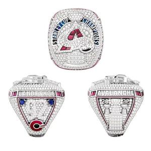 Anillos Oficiales de la Copa Stanley de la NHL <span class=keywords><strong>2022</strong></span>, Anillo de Campeón Personalizado de los Avalanche, Accesorios Deportivos Modernos y a la Moda para Hombre - Product Image 1