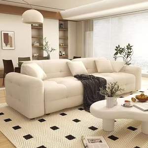Straight Shape <b>Square</b> Upholstered Sofa Foam Filling Art Pattern Living Room Furniture - Product Image 2