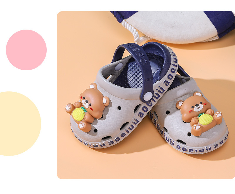 Cute Beach Sandals Children Clog Garden Shoes for Boys Girls Non-Slip Home Slippers