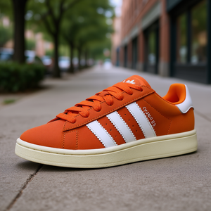 อาดิดาส แคมปัส 00s รองเท้าเดินสำหรับผู้หญิงสีอำพันทินท์ คลาวด์ ไวท์ หนังกลับแบบผูกเชือก พื้นรองเท้าแบบแบน รองเท้าผ้าใบลำลองสำหรับทุกฤดูกาล - Product Image 2