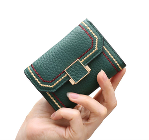 Nouveau Porte-Cartes Carré de Haute Qualité pour Femme 2026, Petit Sac Décoratif en Cuir Litchi avec Fil de Couture Tendance - Product Image 3