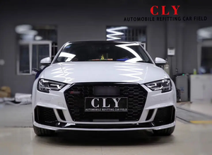 UKISS อะไหล่รถยนต์สำหรับ2017-2019 <span class=keywords><strong>Audi</strong></span> <span class=keywords><strong>3</strong></span>เปลี่ยนเป็น RS <span class=keywords><strong>3</strong></span>ชุดกันชนหน้าพร้อมกระจังหน้า - Product Image 3