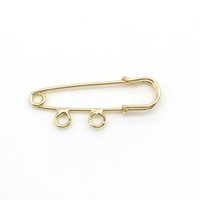 Broche de kilt pour enfants de 4 cm en alliage plaqué or avec 2 boucles, ornée de strass en cristal, motif Allah Mashallah islamique, pour sacs