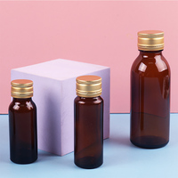 20ml 1oz 50ml 3.3oz vente en gros vide liquide Oral ambre bouteille verre sirop miel verre conteneur bocaux avec bouchons inviolables