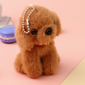 Porte-clés en peluche chiot mignon, breloque de sac en forme de chien en peluche, pendentif chien Teddy Kawaii pour sacs à main, sacs à dos - Product Image 3