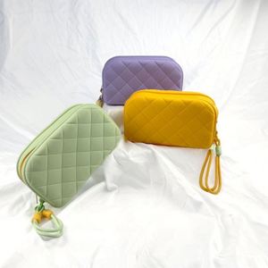 Custom Fashion Silicone <b>Portable</b> Water Resistant Large Candy Pattern Makeup Organizer Travel Zipper <b>Lock</b> Cosmetic Bags & Cubes - Product Image 2