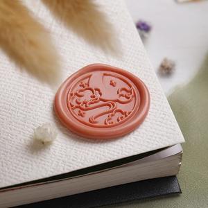 Sceaux de cire à cacheter de la série Nuit étoilée et Lune, design planète en cuivre rond, pour la décoration et la scellure de journaux - Product Image 4