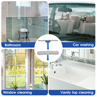 Nettoyeur de vitres et grattoir en microfibre pour intérieur et extérieur, vitres, verre, nettoyage multifonctionnel du pare-brise de voiture