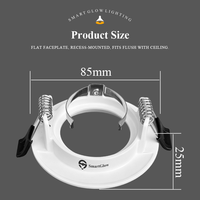 Spots LED encastrés pour plafond, découpe 75 mm, MR16 GU10, spots orientables encastrés pour plafond, cadre pour éclairage LED encastré