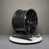Jantes forgées personnalisées noir brillant à 5 branches, 17-24 pouces, 5x112 5x114.3 5x120 pour Subaru Impreza, Mazda 3, Honda Accord