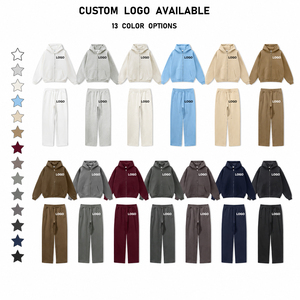 Ensembles <span class=keywords><strong>de</strong></span> survêtements unisexes marron mocha surdimensionnés avec sweat à capuche zippé et pantalon <span class=keywords><strong>de</strong></span> jogging large – Vêtements <span class=keywords><strong>de</strong></span> sport personnalisés par le fabricant - Product Image 2