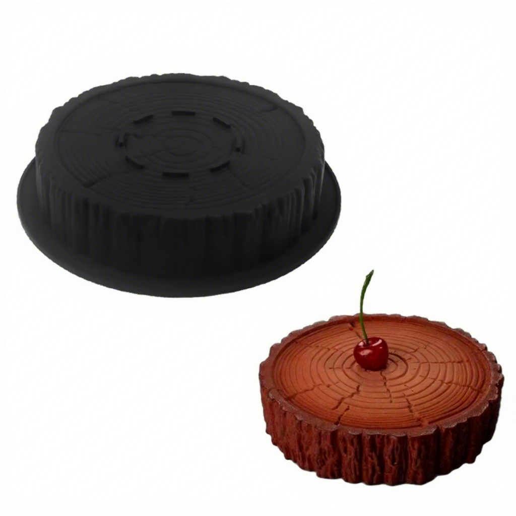 Single large tree stump black