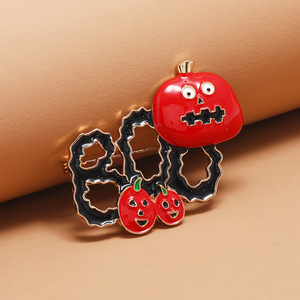 Nouvelle arrivée drôle Halloween habiller fête accessoires créatifs à la mode couleur huile goutte à goutte émail lettre broche à ma fille - Product Image 2