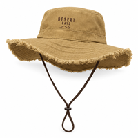 Chapeau Bob en Coton à Bord Effiloché Large, Personnalisable, Certifié RoHS et Conforme REACH, Fournisseur OEM en Gros