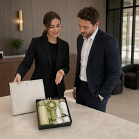 Ensemble cadeau d'entreprise avec logo personnalisé pour femmes - Cadeaux de mariage personnalisés, cadeaux d'anniversaire et de Noël