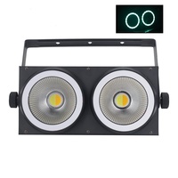 Audiencia de dos ojos de 200W LED con barra de luz lateral COB, luz de relleno para actuación de boda, luz de escenario controlada por DMX